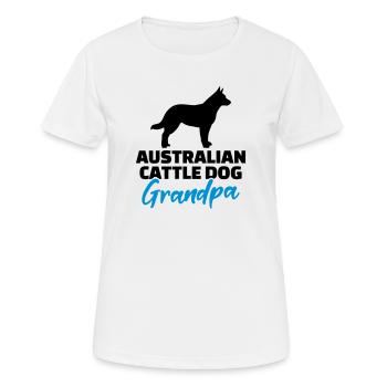 Chien de bétail australien - T-shirt respirant Femme - blanc - Devant - AI Model Female 172 dark (172cm)