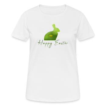Happy Easter rabbit - Frauen T-Shirt atmungsaktiv - Weiß - Vorne - AI Model Female 172 dark (172cm)