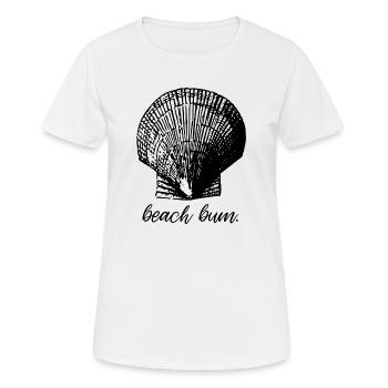 Beach Bum Shell - Mermaid - Frauen T-Shirt atmungsaktiv - Weiß - Vorne - AI Model Female 172 dark (172cm)