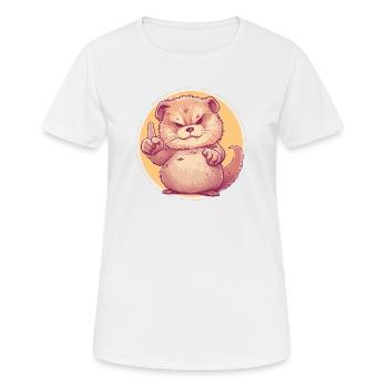 Strict Groundhog Lecture - Women's Breathable T-Shirt - white - Front - AI Model Female 172 dark (172cm)