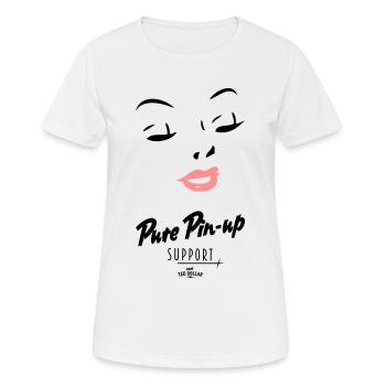 Pure Pin-Up Support - Women's Breathable T-Shirt - white - Front - AI Model Female 172 dark (172cm)