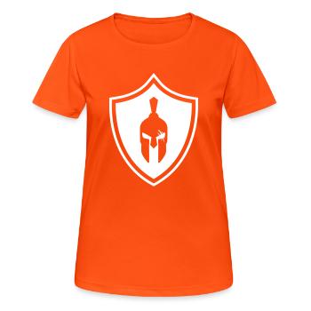 Spartan helmet gladiator crest - Women's Breathable T-Shirt - neon orange - Front - AI Model Female 172 dark (172cm)