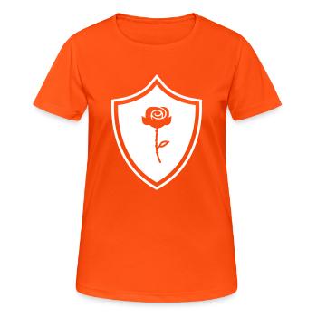 Armoiries de Rose - T-shirt respirant Femme - orange néon - Devant - AI Model Female 172 dark (172cm)
