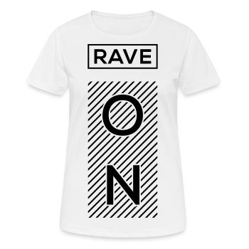 Rave On - T-shirt respirant Femme - blanc - Devant - AI Model Female 172 dark (172cm)