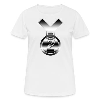 Silver 2nd award for any achievement - Women's Breathable T-Shirt - white - Front - AI Model Female 172 dark (172cm)