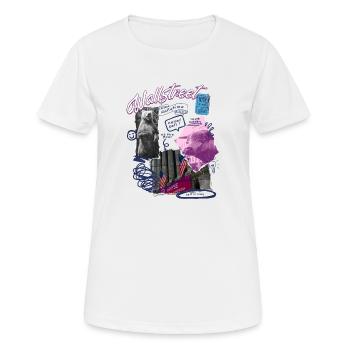 Wallstreet Fan Börsen Fan - Frauen T-Shirt atmungsaktiv - Weiß - Vorne - AI Model Female 172 dark (172cm)