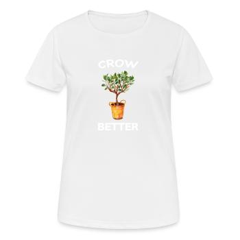WACHSEN SIE BESSER - Frauen T-Shirt atmungsaktiv - Weiß - Vorne - AI Model Female 172 dark (172cm)