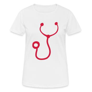 stethoscope stetoscope stethoscope doctor - Women's Breathable T-Shirt - white - Front - AI Model Female 172 dark (172cm)