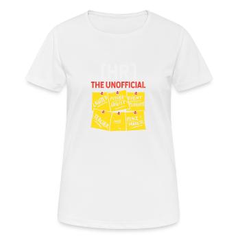 HR The Unofficial Lawyer Psychologist EventPlanner - Frauen T-Shirt atmungsaktiv - Weiß - Vorne - AI Model Female 172 dark (172cm)