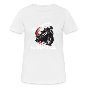 Superbike Motorrad schnell geschenk Geschenkidee - Frauen T-Shirt atmungsaktiv - Weiß - Vorne - AI Model Female 172 dark (172cm)