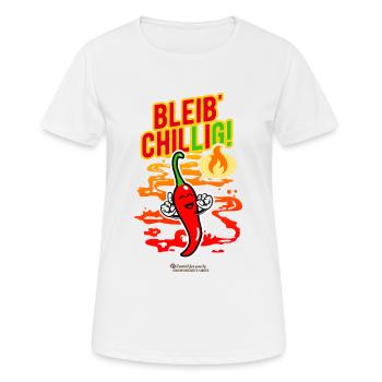 Chillige Chilischote - Frauen T-Shirt atmungsaktiv - Weiß - Vorne - AI Model Female 172 dark (172cm)