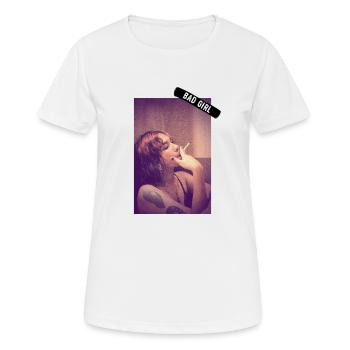Bad Girl Smoking - Frauen T-Shirt atmungsaktiv - Weiß - Vorne - AI Model Female 172 dark (172cm)
