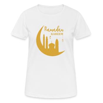 Ramadan 2023 - Frauen T-Shirt atmungsaktiv - Weiß - Vorne - AI Model Female 172 dark (172cm)