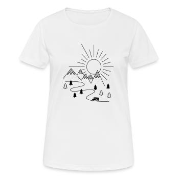 Camping-car - T-shirt respirant Femme - blanc - Devant - AI Model Female 172 dark (172cm)