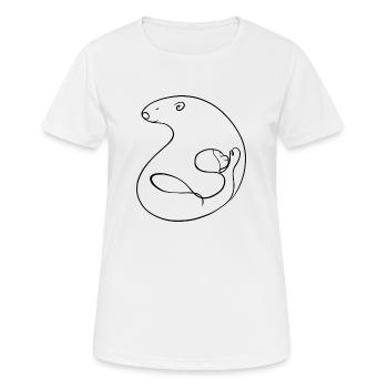 Hugging girls and bear - Women's Breathable T-Shirt - white - Front - AI Model Female 172 dark (172cm)
