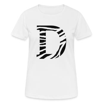 Zebra-Brief - Frauen T-Shirt atmungsaktiv - Weiß - Vorne - AI Model Female 172 dark (172cm)