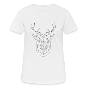 Reh - Frauen T-Shirt atmungsaktiv - Weiß - Vorne - AI Model Female 172 dark (172cm)