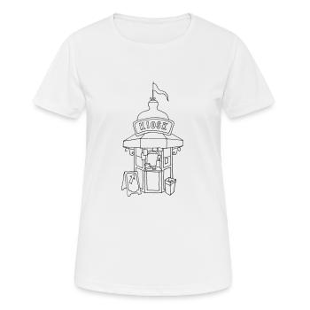 Kiosk in Lissabon - Frauen T-Shirt atmungsaktiv - Weiß - Vorne - AI Model Female 172 dark (172cm)