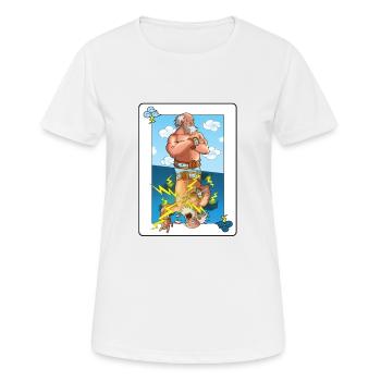 Zeus maladroit - T-shirt respirant Femme - blanc - Devant - AI Model Female 172 dark (172cm)