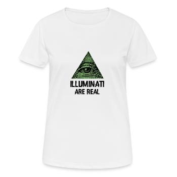 Illuminati - Frauen T-Shirt atmungsaktiv - Weiß - Vorne - AI Model Female 172 dark (172cm)
