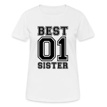 La meilleure soeur - T-shirt respirant Femme - blanc - Devant - AI Model Female 172 dark (172cm)
