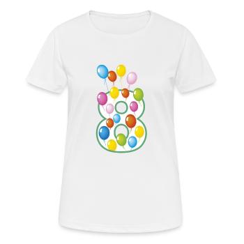 achter Geburtstag 8 Jahre - Frauen T-Shirt atmungsaktiv - Weiß - Vorne - AI Model Female 172 dark (172cm)