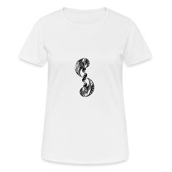 Yin Yang - T-shirt respirant Femme - blanc - Devant - AI Model Female 172 dark (172cm)