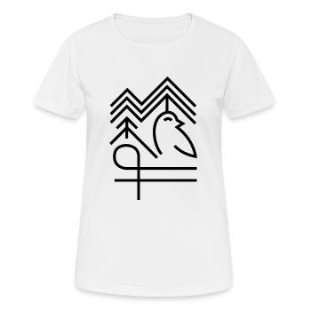 Goethes Frühling - Frauen T-Shirt atmungsaktiv - Weiß - Vorne - AI Model Female 172 dark (172cm)