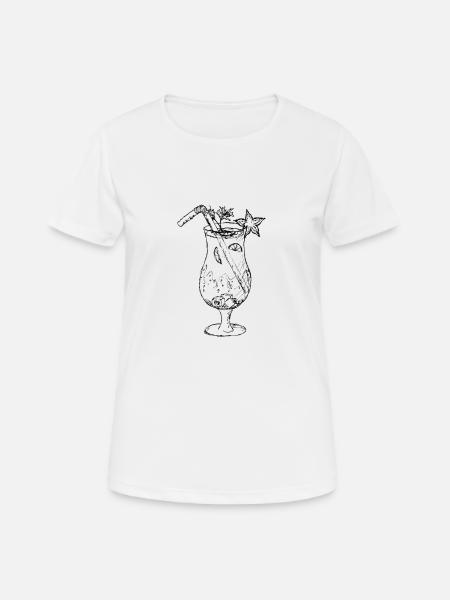 Frischer Limetten Cocktail - Frauen T-Shirt atmungsaktiv - Weiß