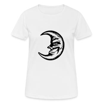 Mond - Frauen T-Shirt atmungsaktiv - Weiß - Vorne - AI Model Female 172 dark (172cm)