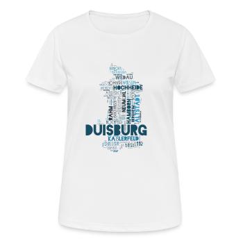 Duisburg in words - Women's Breathable T-Shirt - white - Front - AI Model Female 172 dark (172cm)