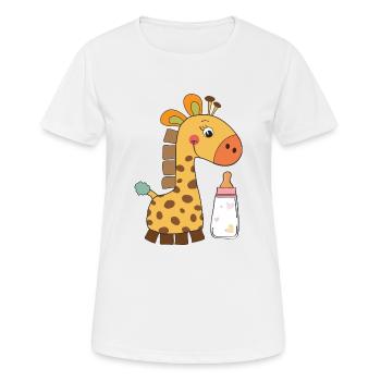 Giraffe - Geschenkidee - Frauen T-Shirt atmungsaktiv - Weiß - Vorne - AI Model Female 172 dark (172cm)