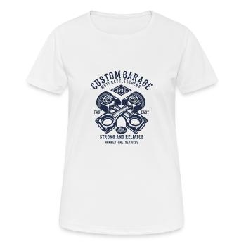 Legende Garage Schrauber Werkstatt Kolben Auto - Frauen T-Shirt atmungsaktiv - Weiß - Vorne - AI Model Female 172 dark (172cm)