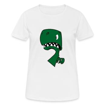 T rex 1 - T-shirt respirant Femme - blanc - Devant - AI Model Female 172 dark (172cm)