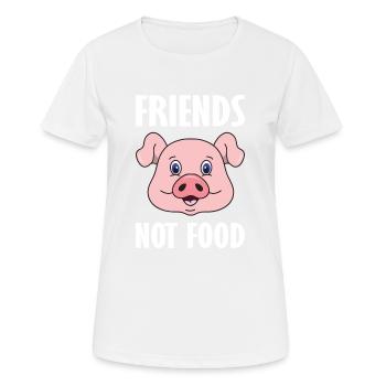 Vegetarier Tierschutz Veganer Vegetarisch Veggie - Frauen T-Shirt atmungsaktiv - Weiß - Vorne - AI Model Female 172 dark (172cm)