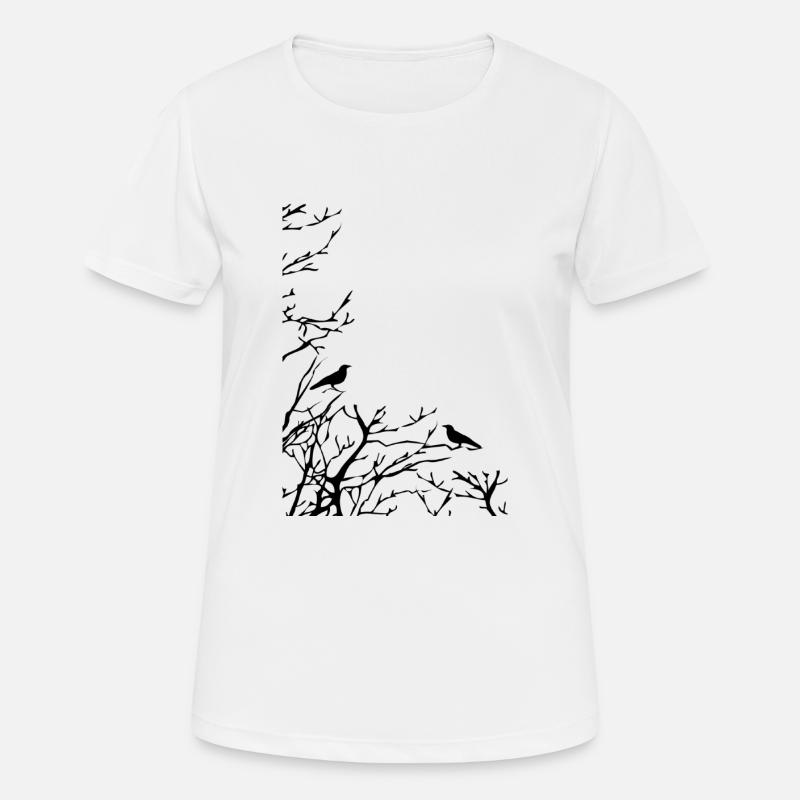 crow - Women's Breathable T-Shirt - white