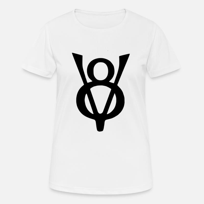 V8 - Women's Breathable T-Shirt - white