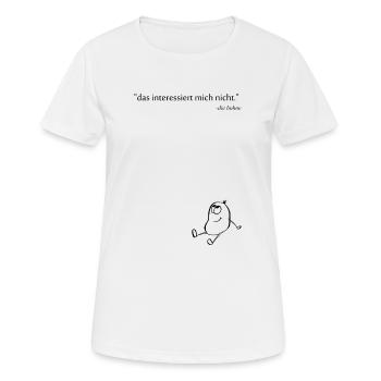 Die Bohne - Frauen T-Shirt atmungsaktiv - Weiß - Vorne - AI Model Female 172 dark (172cm)