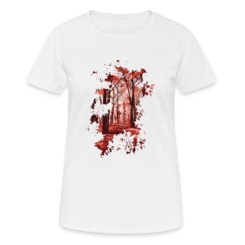 Wald - Frauen T-Shirt atmungsaktiv - Weiß - Vorne - AI Model Female 172 dark (172cm)