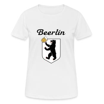 Berlin bière bière bière - T-shirt respirant Femme - blanc - Devant - AI Model Female 172 dark (172cm)