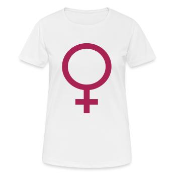 Frau Zeichen - Frauen T-Shirt atmungsaktiv - Weiß - Vorne - AI Model Female 172 dark (172cm)