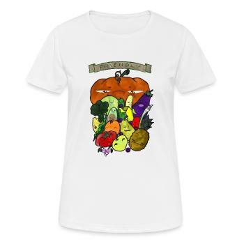 5 fruits et légumes - T-shirt respirant Femme - blanc - Devant - AI Model Female 172 dark (172cm)