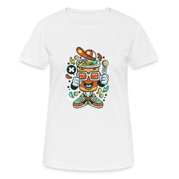 Coupe de nouilles - T-shirt respirant Femme - blanc - Devant - AI Model Female 172 dark (172cm)