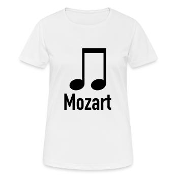 Mozart klassische Musik - Frauen T-Shirt atmungsaktiv - Weiß - Vorne - AI Model Female 172 dark (172cm)