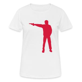 tir sportif - T-shirt respirant Femme - blanc - Devant - AI Model Female 172 dark (172cm)
