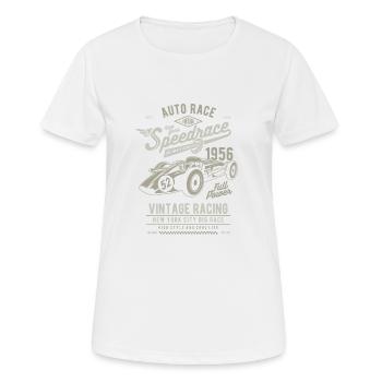 Vintage speedrace car race - Women's Breathable T-Shirt - white - Front - AI Model Female 172 dark (172cm)