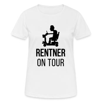 Rentner On Tour - Frauen T-Shirt atmungsaktiv - Weiß - Vorne - AI Model Female 172 dark (172cm)