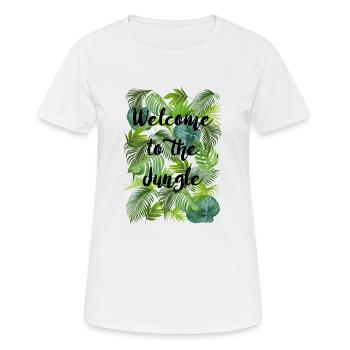 Bienvenue dans la jungle - Leaf - Nature - Music Summer - T-shirt respirant Femme - blanc - Devant - AI Model Female 172 dark (172cm)