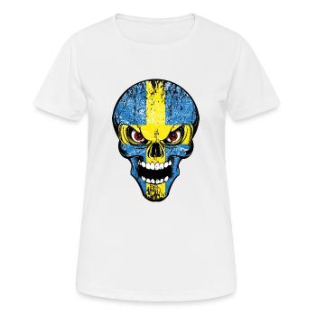 swedish crane - Women's Breathable T-Shirt - white - Front - AI Model Female 172 dark (172cm)