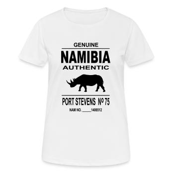 Namibia Rhino - T-shirt respirant Femme - blanc - Devant - AI Model Female 172 dark (172cm)